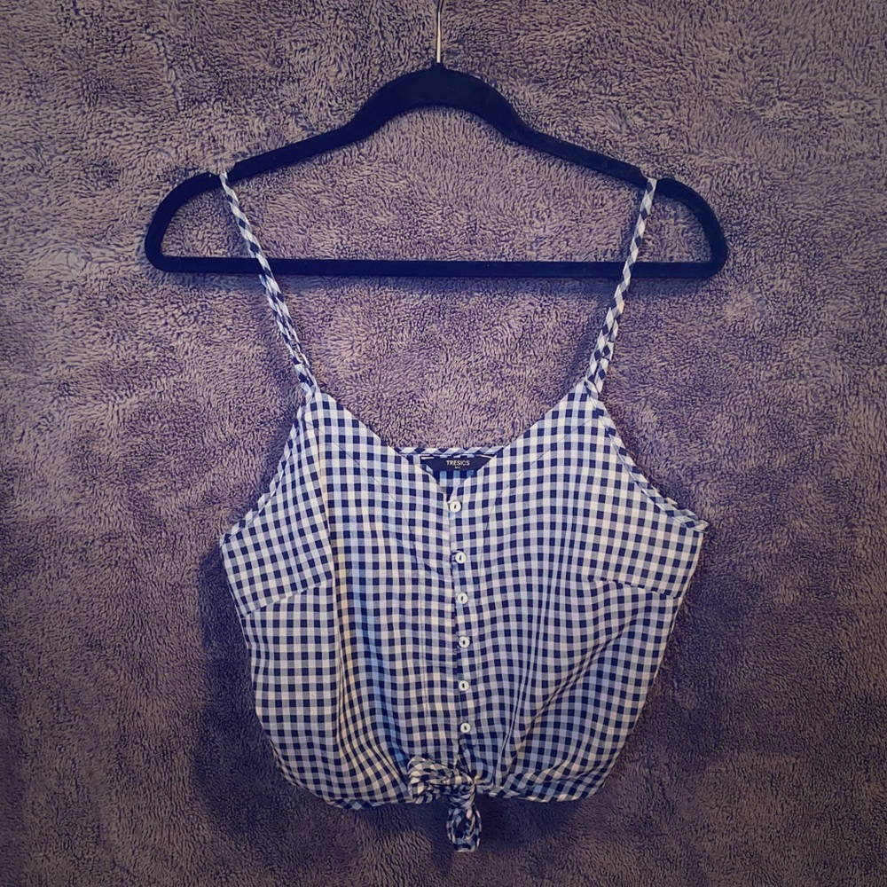 Tresics Checkered Crop Top - M